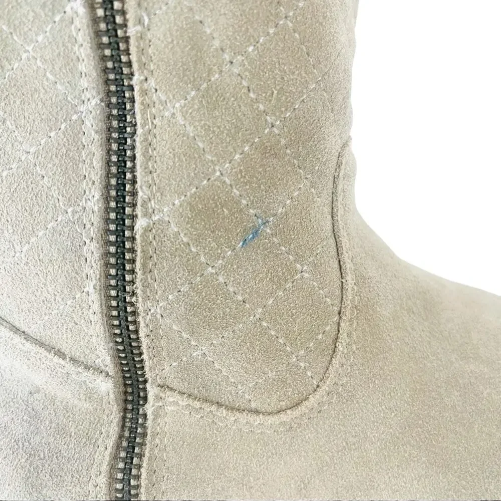 G.H. BASS Zina Women Tan Winter Sneaker Boot Size 9.5 Suede Faux Fur Lining New